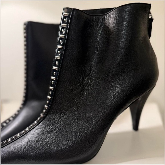 Zara Black Studded Ankle Booties - Picture 3 of 8